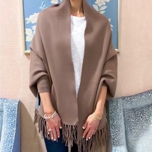 NWT beige and brown sweater shawl
